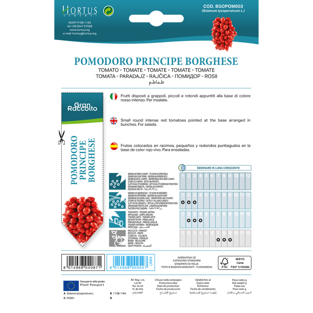 Hortus Tomato Prince Borghese 2gm
