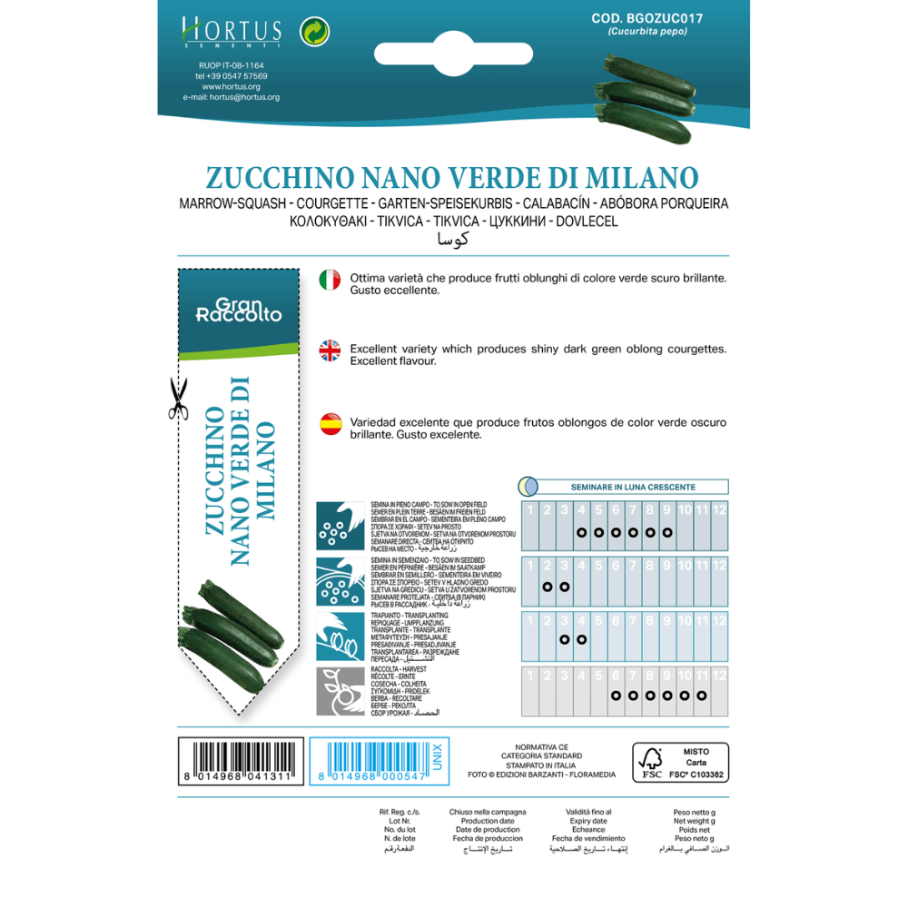 Hortus Black Beauty zucchini 15gm