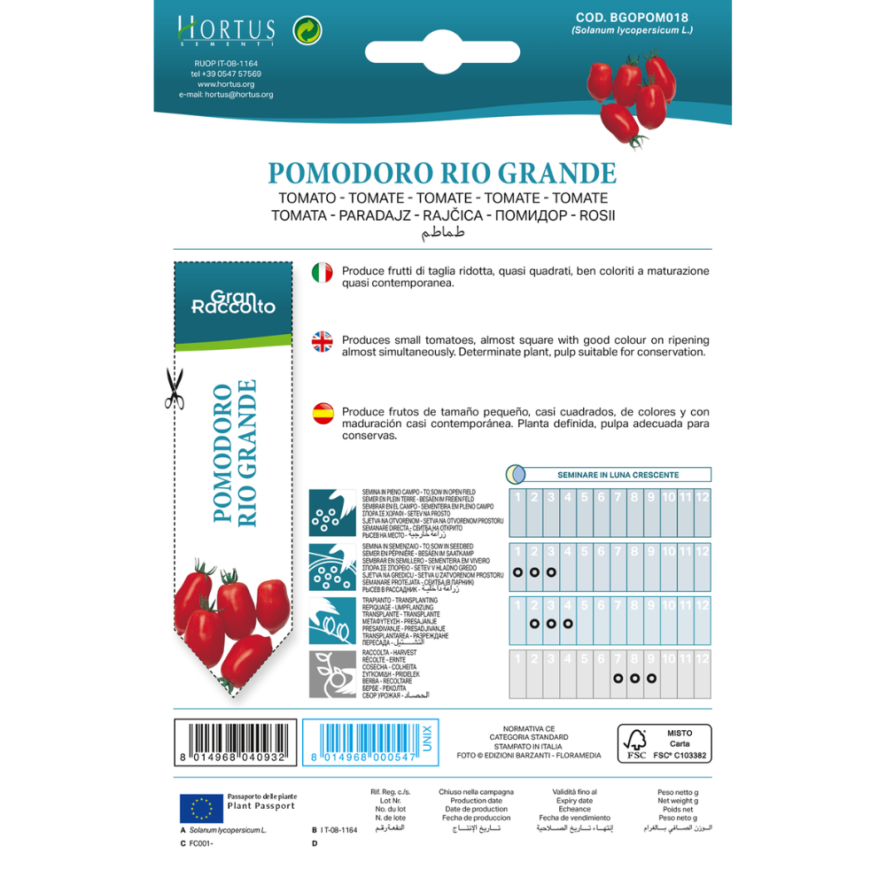 Hortus Tomato Rio Grande 2gm
