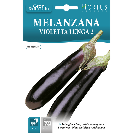 Hortus Violetta Lunga 2 Eggplant Seeds (Solanum melongena) 7gm