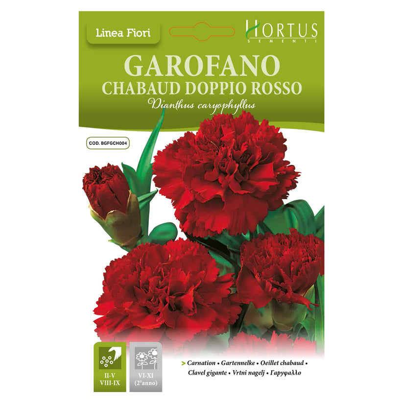 HORTUS CHABAUD DOUBLE RED CARNATION 0.20 GRAMS